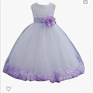Girls White and Purple Dress